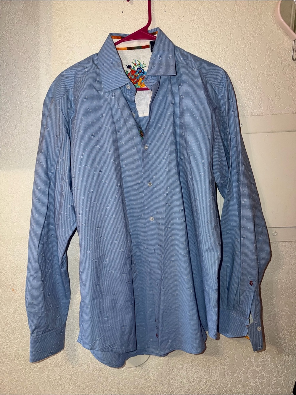 Robert Graham Light Blue Micro-Print Button-Down Shirt